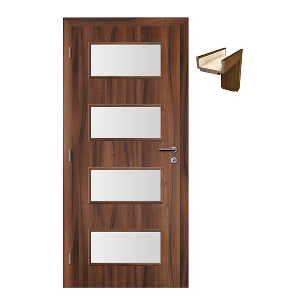 SET Dvere Solodoor SM 17 70 pravé + obložková zárubňa 260-375 mm, orech