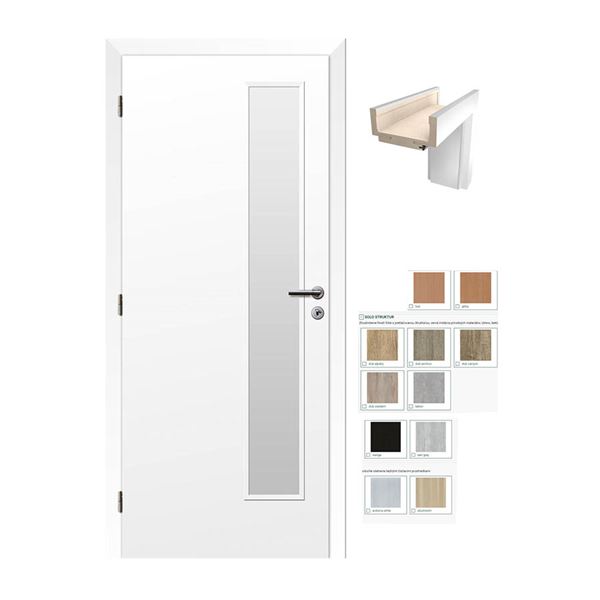 SET Dvere Solodoor SM 22 80 pravé + obložková zárubňa 60-90 mm, ostatné farebné prevedenie