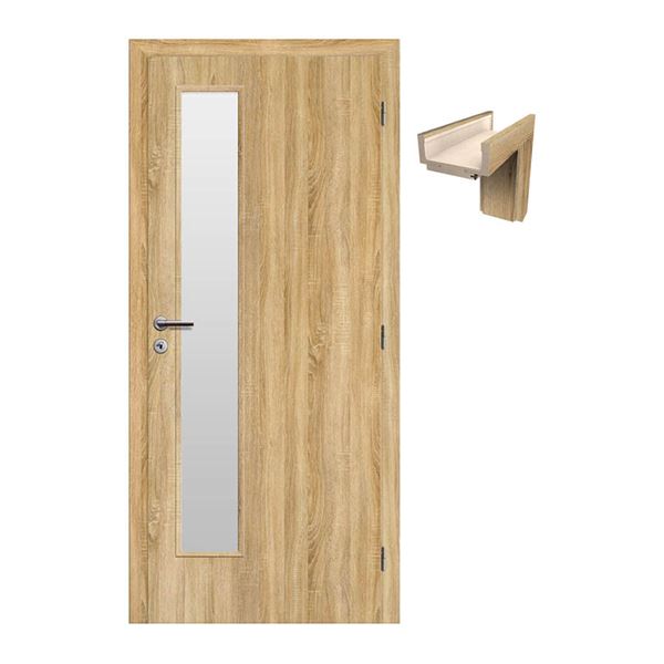 SET Dvere Solodoor SM 22 90 ľavé + obložková zárubňa 260-375 mm, dub sonoma