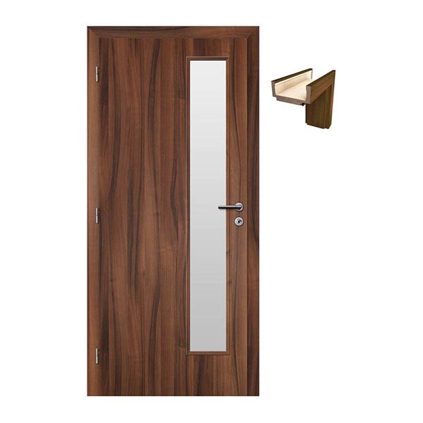 SET Dvere Solodoor SM 22 60 ľavé + obložková zárubňa 95-175 mm, orech