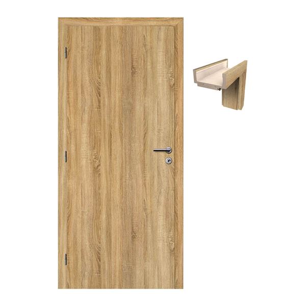 SET Dvere Solodoor SM plné 80 ľavé + obložková zárubňa 175-260 mm, dub sonoma