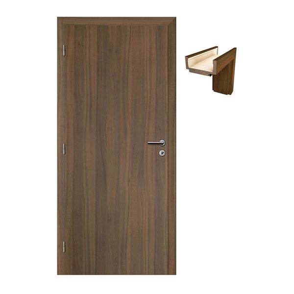 SET Dvere Solodoor SM plné 90 ľavé + obložková zárubňa 175-260 mm, orech