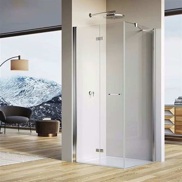 Stena bočná SanSwiss SOLINO SOLT1 90 × 200 cm, aluchróm, číre sklo