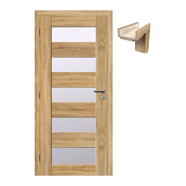 SET Dvere Solodoor TÜREN 40 90 pravé + obložková zárubňa 60-90 mm, dub sonoma