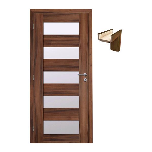 SET Dvere Solodoor TÜREN 40 80 pravé + obložková zárubňa 175-265 mm, orech