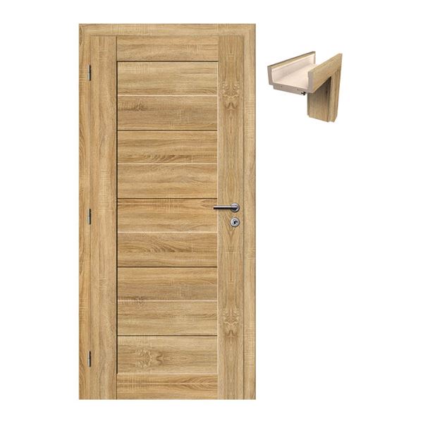 SET Dvere Solodoor TÜREN 41 90 ľavé + obložková zárubňa 95-175 mm, dub sonoma