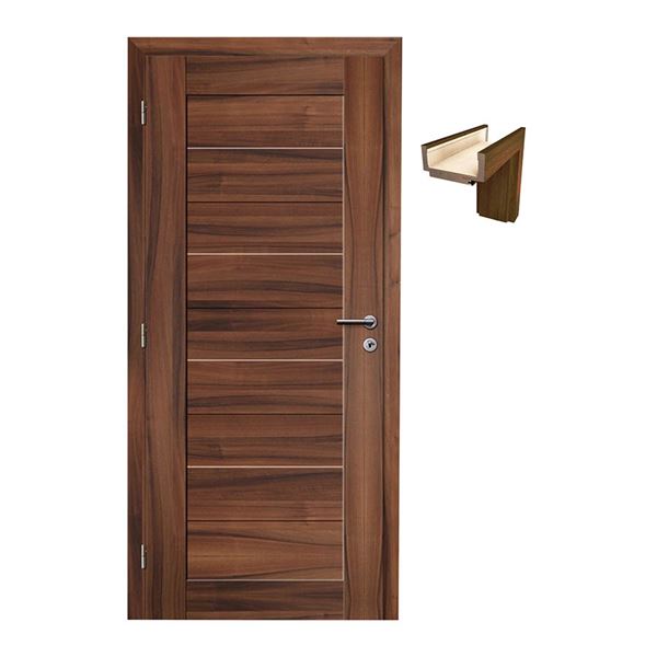 SET Dvere Solodoor TÜREN 41 60 pravé + obložková zárubňa 175-265 mm, orech