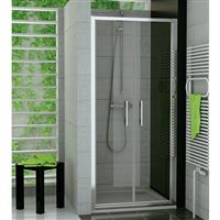 Dvere sprchové SanSwiss TOP-LINE TOPP2 800 × 1900, aluchróm, číre sklo