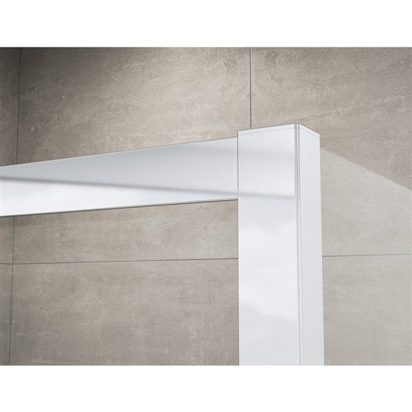 Dvere sprchové SanSwiss TOP-LINE TOPP2 800 × 1900, aluchróm, číre sklo