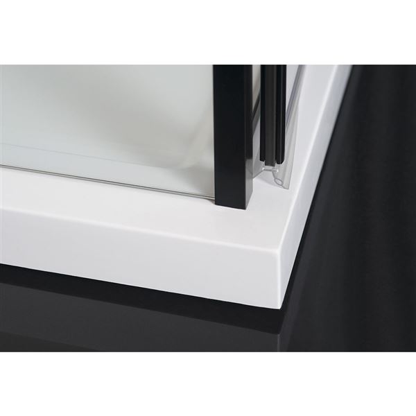 Kút sprchový ZOOM LINE BLACK 90 × 90 cm, čierny, číre sklo