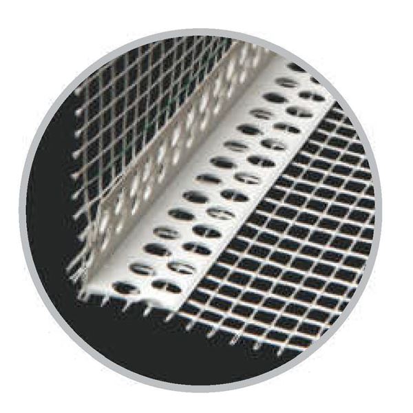 Rohový profil so sieťkou EMPORIO PVC 2,5 m, 10 × 10 cm