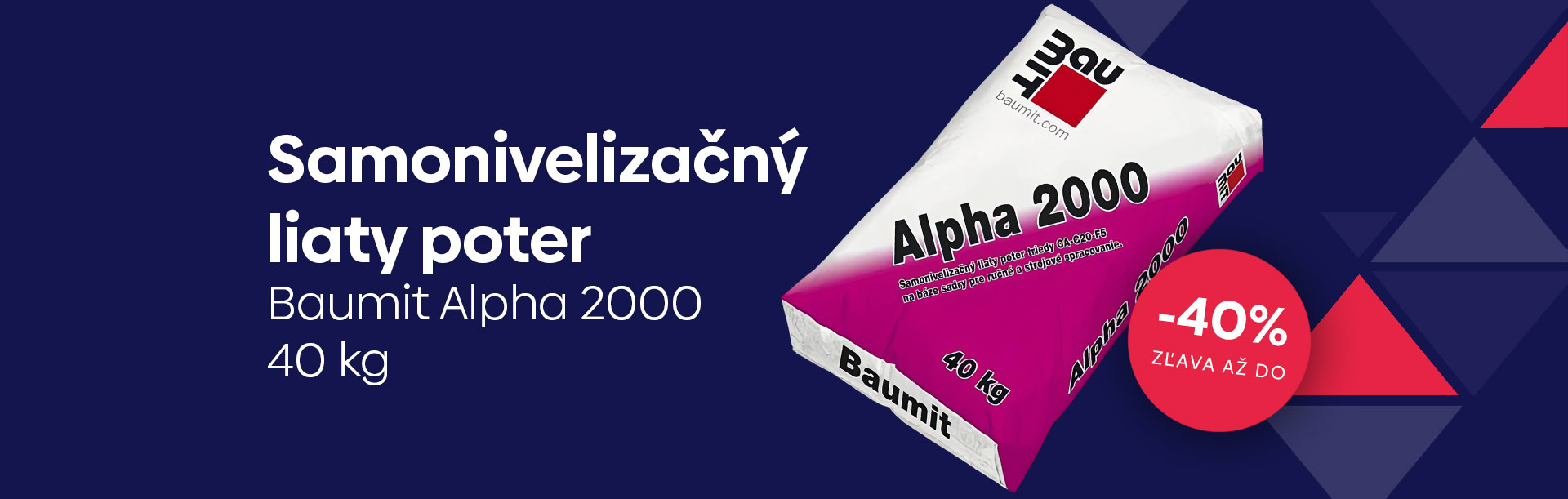 Samonivelačný poter Baumit Alpha 2000
